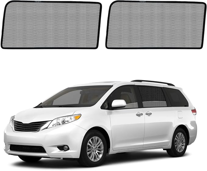 Sienna(2013-2018) Mesh Car Window Shades - Side Curtains for Baby | Breathable Mesh Car Privacy Window Covers, UV Protection and Heat Insulation for Road Trips, Napping, Camping - Image 8