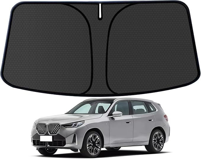 X3 Windshield Sun Shade for BMW X3 2018-2024 2025 2026 Blocks UV Rays Accessories,1:1 Custom Foldable Thickened Wear-Resistant Front Window Sunshade Visor,Keeps Your Car Cooler by Achaltiza