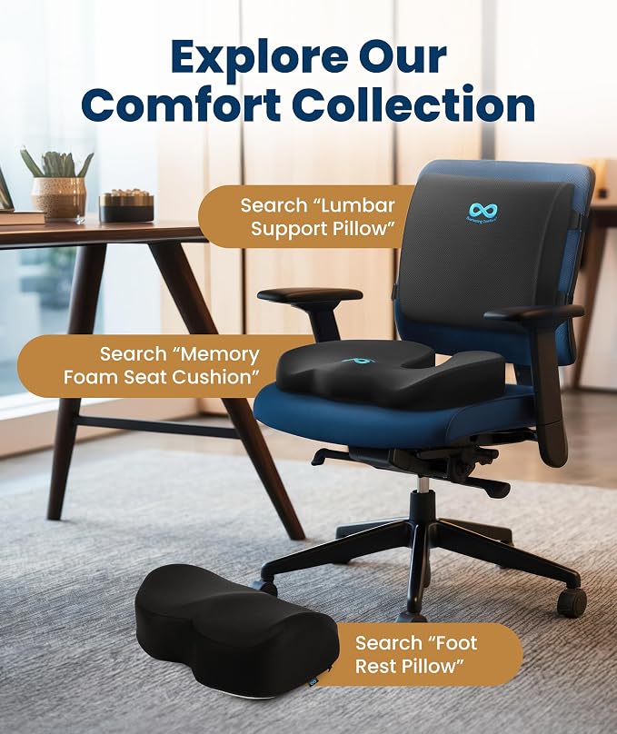 Everlasting Comfort The Original Lumbar Support Pillow for Office Chair - Improves Posture, Promotes Back Pain Relief - Superior Back Support for Gaming and Desk Chairs - Lumbar Pillow for Car, Couch - Image 7