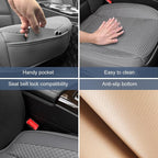 1 Pack Gray Ventilated Bottom Car Seat Cover | 3D Air Mesh, PU Leather, Breathable, Front, with Storage pocket, Universal Fit for Car Truck SUV, Easy to Install - Image 5