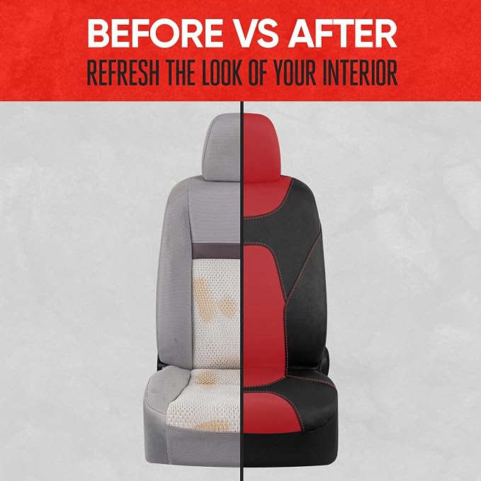 Motor Trend AquaShield Waterproof Front Seat Covers, Red Seat Covers for Cars – Neoprene Front Car Seats Cover, SUV Seat Covers Protector - Car Interior Cover for Auto, Trucks, & Dog Owners - Image 5
