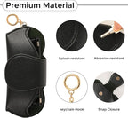 KINIVA Sunglasses Holder for Car Visor with Hanging Hook Portable Leather Glasses Storage Bag with Detachable Clips - Image 4