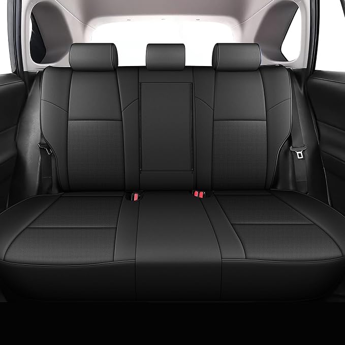 Custom Fit Seat Covers for Toyota bZ4X XLE Limited 2023-2026 Black | Full Seat Precision fit, Premium faux leather, Waterproof protection, Breathable comfort, Airbag compatible, Easy maintenance - Image 2