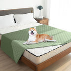 gogobunny 100% Double-Sided Waterproof Dog Bed Cover Pet Blanket Sofa Couch Furniture Protector for Puppy Large Dog Cat, Reversible (82x120 Inch (Pack of 1), Dark Green/Light Green) - Image 5