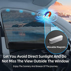 Aokway Car Side Window Sunshades, Driver Car Window Screen Mesh, Universal Fit for Camping and UV Protection (Black, Front Side 2pcs) - Image 2