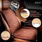 IVICY Faux Suede Front Car Seat Cover, Seat Protector, 1 Unit, Brown | Non-Slip Bucket Sear Cover for Most Cars, SUVs, Vans & Trucks – Machine Washable, Side-Airbag Friendly - Image 2