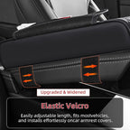 5 in 1 Nappa Leather Console Armrest Cover, Black | Built-in cup holder, tissue slot, phone holder & 2 storage pockets, practical car accessories fit SUV sedan truck - Image 6