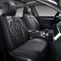 Coverado Car Seat Covers Front Seats, 2 Pack Waterproof Leather Seat Covers for Cars, Luxury Car Seat Protector, Anti-Slip Design Seat Cushions, Black Seat Covers Universal Fit for Most Cars by COVERADOAUTO