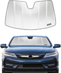 Pigenius Windshield Sun Shade for Honda Accord Coupe 2016-2017 with Automatic High Beams. Reflective Aluminum Film Front Window Sunshade - BLAZBLOCK by Pigenius