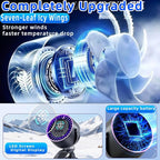 2026 Upgrade Portable Car Fan,Clip‑on/Hang/Stand 3D Circulating Air Car Cooler with LED Display,USB Rechargeable Quiet Vehicle Fan for SUV Truck RV,Ideal Summer Gift for Drivers - Image 2