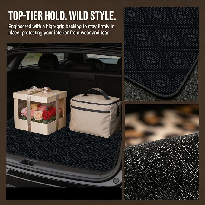 Universal Car Trunk Mat 29" x 39",Multicolor Floral,Butterfly Etc,Anti-Slip Easy to Clean, Trunk Protective Mat, Sporty Vehicle Interior Accessories Suitable for Most Car Models. - Image 3
