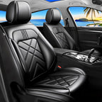 K5 Car Seat Covers Custom Fit for Kia K5 2021-2025 2026, Full Coverage Leather Waterproof Breathable Seat Covers, Automotive Seat Protectors, Airbag Compatible(2 Front Seats, Black) by Unknown