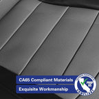 EKR Car Challenger Seat Covers 2011-2014,Leatherette Full Set | Custom Fit for Dodge Challenger 2011 2012 2013 2014 -Faux Leather(Black/Gray) - Image 3