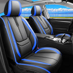 Fit Frontier Car Seat Covers for Nissan Frontier 2009-2025 2026 -Upgraded Premium Waterproof & Breathable Leather,Airbag Compatible,All-Weather Seat Cushion Protector,2 Front/Black-Blue by Unknown