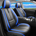 Fit Ariya Car Seat Covers for Nissan Ariya 2023 2024 2025 2026 -Upgraded Premium Waterproof & Breathable Leather,Airbag Compatible,All-Weather Seat Cushion Protector,2 Front/Black-Blue by Unknown
