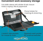 High Road Steering Wheel Desk and Laptop Holder for Car, Truck, Van and SUV | Portable Car Office Laptop Case and Desk, with 6 Storage Compartments, Phone Holder, Mouse Tray and Wrist Rest - Image 4
