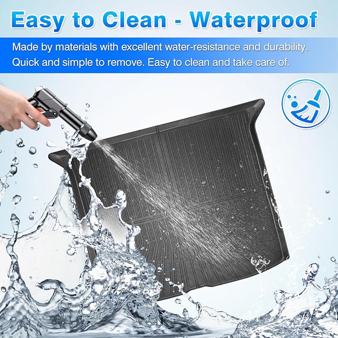 Passport Trunk Mat - Cargo Mat for Honda Passport 2019-2025 All-Weather Cargo Liner for Passport Accessories, Heavy Duty Waterproof Black - Image 3