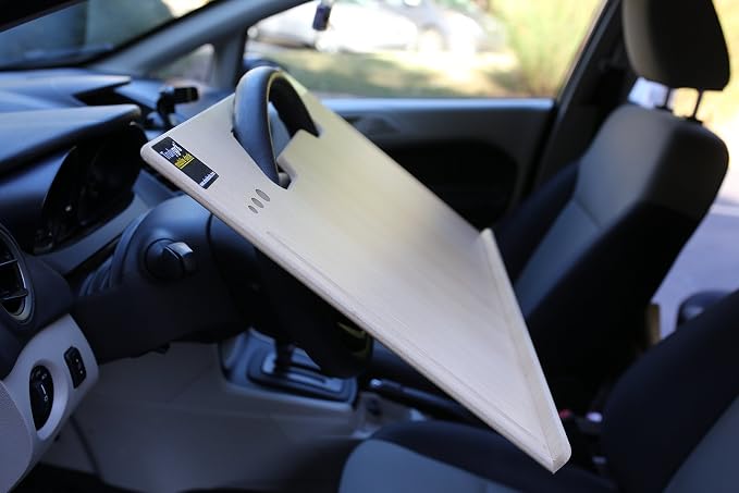 Contractor Size (23 1/2" x 16 1/2") Pickup & Car Desk - Mobile Office -Steering Wheel Laptop Table - Automobile Desk - Multipurpose Workstation For Vehicles - Car Writing Table/ Eating Tray - Image 4