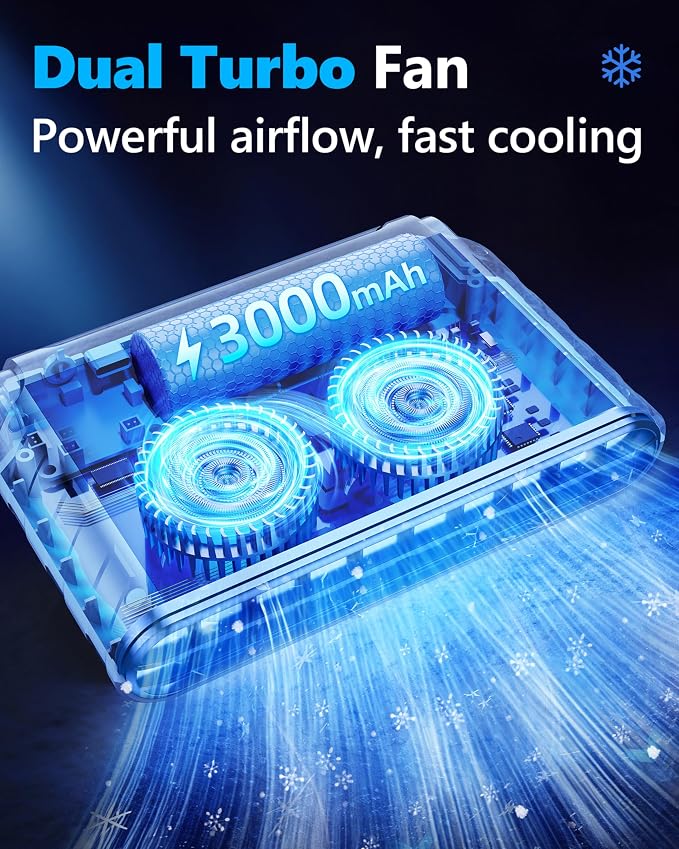 Car Clip on Fan for Sun Visor, 3000mAh Rechargeable Battery Powered Usb Fans That Blow Cold Air, Portable Car Cooling Fan for Cars without Ac, for Vehicle, Van, Suv, Rv, Truck, White - Image 6