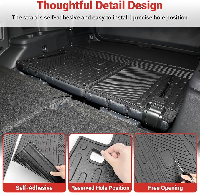 Cargo Mat Fit for 2020-2026 Toyota Highlander&Grand Highlander 3rd Row Backrest Mat TPE Trunk Liner All Weather Seats Back Protector for Highlander/Grand Highlander Accessories(Backrest Liner) - Image 7