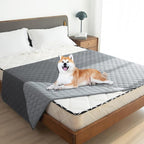 gogobunny 100% Double-Sided Waterproof Dog Bed Cover Pet Blanket Sofa Couch Furniture Protector for Puppy Large Dog Cat, Reversible (82x120 Inch (Pack of 1), Dark Grey/Light Grey) - Image 2