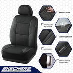 Skechers Memory Foam Car Seat Covers, Air Cool Mesh Thick Seat Covers, Airbag Compatible Car Seat Cover, Automotive Comfort Protection for Most Cars,Vans,Trucks, SUVs,Black - Image 4