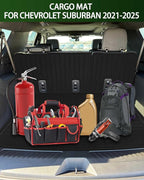 Cargo Mat for Chevrolet Suburban Accessories 2025 2024 2023 2022 2021, Trunk Mat with Backrest Mat Cargo Liner - Image 2
