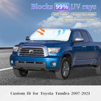 for Toyota Tundra 2007-2021 Sun Shade Windshield Sunshade Cover | 4-Layer Front Window Shade, Custom Fit Tundra Truck 240T Sun Visor Blocks UV Rays - Image 7