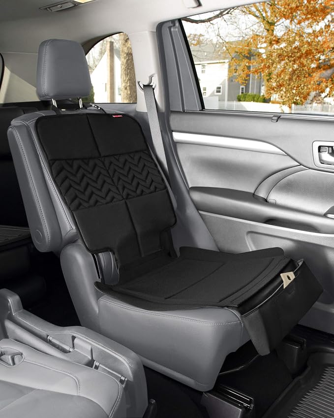 Skip Hop Clean Child Car Seat Protector, Universal Baby Carseat Cover with Clean Sweep Crumb Catcher - Image 2