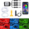 Interior Car LED Lights, 5 in 1 RGB Ambient Lighting Kit with 236" Fiber Optic, 16 Million Colors, APP Control, Music Sync Car Neon Lights for Cars, Trucks, SUVs by LIGREL