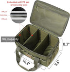 Tactical Camping Storage Bag 18L Tactical Utility Tote Bag Camping Cookware Organizer Trunk Organizer (Army Green) - Image 2