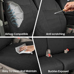 Sienna Car Seat Covers Custom Fit for 2011-2020 Toyota Sienna SE,LE,XLE,SE Premium,XLE Premium,8-Seater,Full Coverage,Airbag Compatible Polyester Auto Seat Protector (Full Set,Black) - Image 5