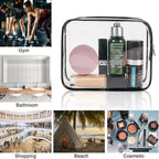 18 Pieces Clear Cosmetics Bag Bulk, TSA Approved Toiletry Bag for Travel, Clear Zippered Cosmetic Makeup Pouch, Waterproof Vinyl Plastic Organizer Case for Vacation Bathroom (Small) - Image 6