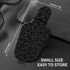 Leather Magnetic Sunglass Holder for Car Sun Visor, Cute Eyeglass Ticket Card Hanger Clip, Universal Auto Interior Accessories for SUV Pickup Truck Black Leopard - Image 4
