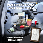 Car Back Seat Tray Table, Stable Foldable Auto Backseat Food Trays Desk for Rear Passenger Road Trip Eating & Work, Multifunctional Adjustable Travel Tray with Phone Drink Holder for Laptop iPad - Image 3