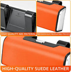 Car Sunglasses Holder for Sun Visor, Button Leather Eyeglass Hanger and Interior Storage Box - Image 4