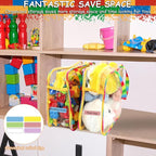 6 Packs Large Toy Storage Bags with Labels, Reusable Clear PVC Board Game Storage, Travel Waterproof Organizer Bags with Zipper Large Capacity (Gradient Color) - Image 6