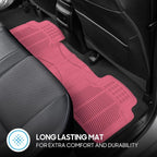 BDK ProLiner Pink Car Floor Mats for Cars Trucks SUV 3pc All-Weather | Heavy Duty Rubber Liners with Universal Trimmable Fit, Durable Waterproof Car Accessories Auto Floor Mats for Women Men - Image 8