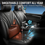 Fit Accent Seat Covers Custom Fit for Hyundai Accent 2006-2026, Full Set | Premium Leather Full Coverage Protectors, Waterproof, Breathable, Scratch Resistant, Easy Wipe, Airbag Compatible, Black - Image 5
