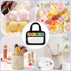 Clear Snack Bag, Zipper Travel Organizer Pouch Chenille Letter | Extra Large Capacity, Waterproof Easy Clean, 2 Separate Compartments, Ideal for Beach Gym Picnic, Office and Daily Carry - Image 7
