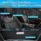 KMF 6pcs Thicken Sun Shades for Toyota Camry 2018-2024 Accessories,Full Window Car Window Covers Sunshade for Windshield Side Rear, UV Block and Blackout Privacy for Camping Outdoor - Image 5