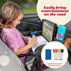 Lusso Gear Kids Travel Tray for Toddlers & Kids - Car Seat Lap Tray for Airplane & Road Trip Activities (Geometric) - Image 2