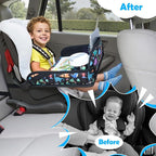 Kids Travel Tray for Carseat, Carseat Tray Dinosaur & Mermaid 2PCS | With 16.7" x 13.4" Smooth Dry Erase Board, Cup holders, Ddjustable Strap & Shoulder Carry Strap - Image 2