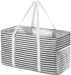 Lifewit Extra Large Tote Bag, Reusable Grocery Bags with Metal Wire Frame and Handles by Lifewit