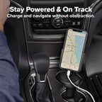 WeatherTech CupFone, Universal Cup Holder Phone Mount for Cars – Adjustable & Secure Fit with Open Access for Charging – Compatible with iPhone, Android - Metal Knobs, Black - Image 8