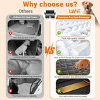 IJVAE Hard Bottom Car Seat Cover for Dog swith Removable Soft Blankets,Scratch-Proof and Anti-Slip Car Dog Hammock for Large Dogs White for Crew Cab Trucks F150 - Image 3