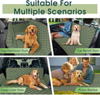 NECKORY Waterproof Dog Car Seat Cover for Back Seat - Durable, Scratch Proof Pet Hammock with Nonslip Design & Storage Pockets, Fits Cars, SUVs, Trucks- S, Green - Image 6