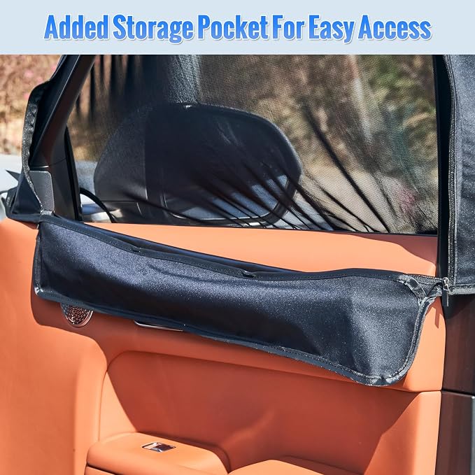 Side Window Screen Sun Shades Compatible with Chevy Silverado 2020-2026 | 2-in-1 Car Window Screen & Sun Shades Cover, Breathable Mesh Shade Heat & Privacy Protector for Camping, Sleeping & Rest - Image 9