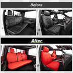 Car Seat Covers Custom Fit for Dodge 2019-2026 Ram 1500 Crew Cab,Red | Custom Fit Faux Leather Full Set, Compatible with 5th Gen Ram 1500 Big Horn/Lone Star/Rebel/Sport, Waterproof, Easy to Clean - Image 7
