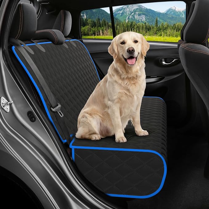 Bench Back Seat Cover for Dogs, Rear Dog Car Seat Covers for SUV & Truck | 100% Waterproof, Easy Install & Clean, Secure Non-Slip Fit, Scratch Protection, Universal Fit, Heavy-Duty Materials by Petloox